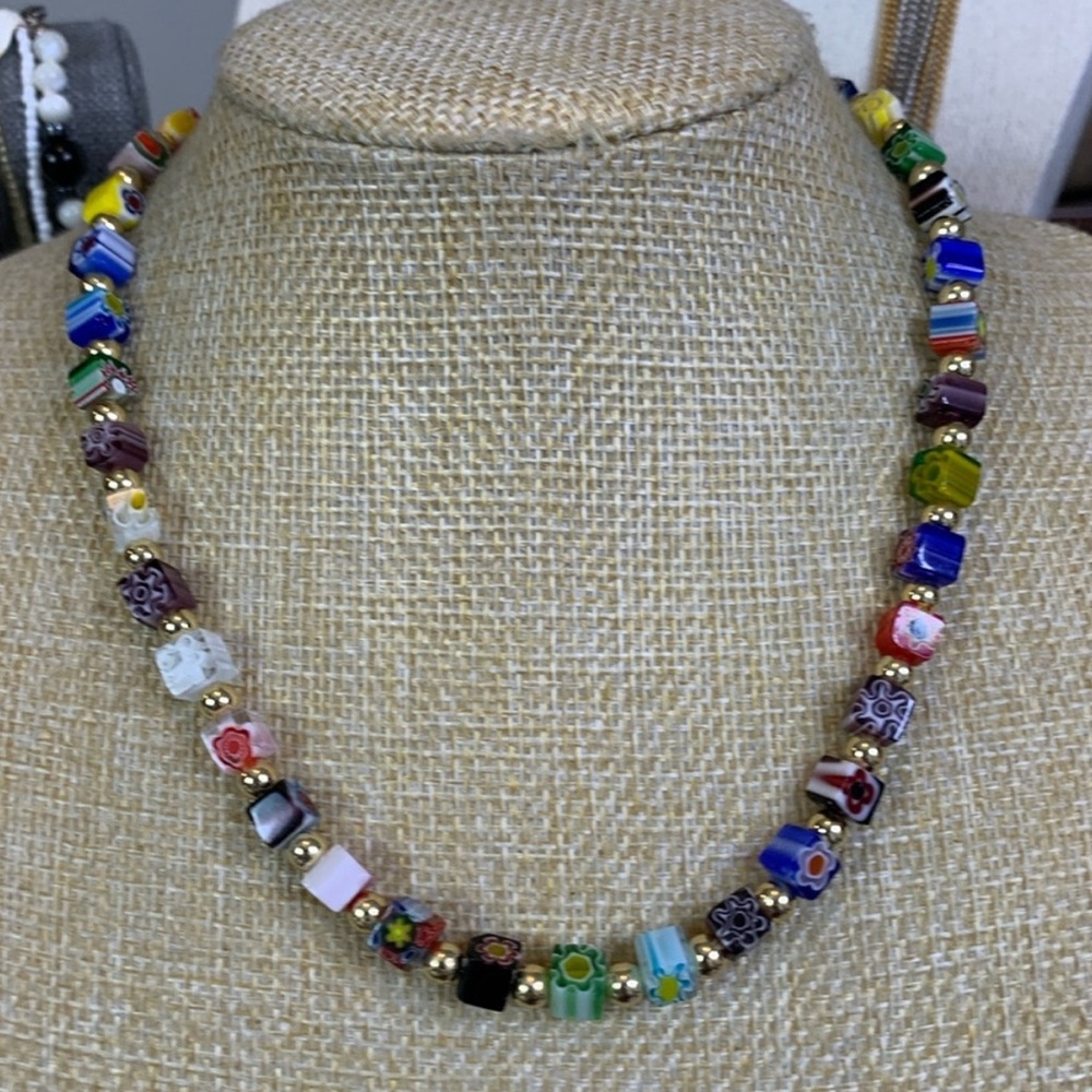Millefiori Beaded Necklace
